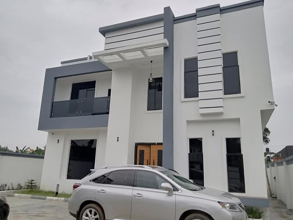 Completed modern residence photographed in Nigeria
