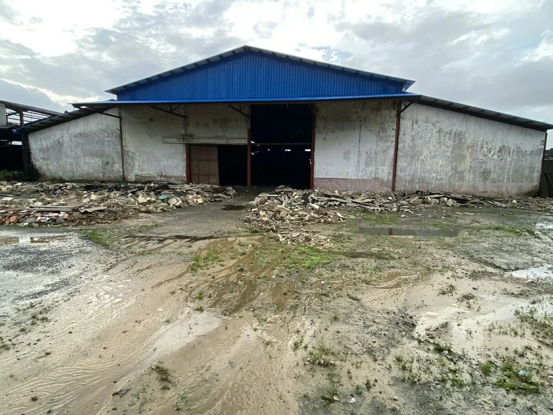 Existing factory frontage before renovation