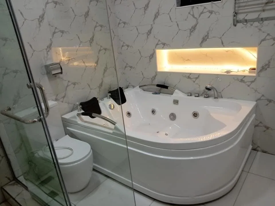 Finished bathroom in the completed home